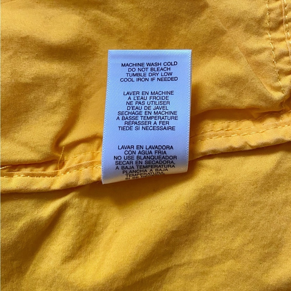 Michael Kors Yellow Double-Breasted Womens 100% Cotton Jacket Size 2X Lagenlook - Picture 9 of 9